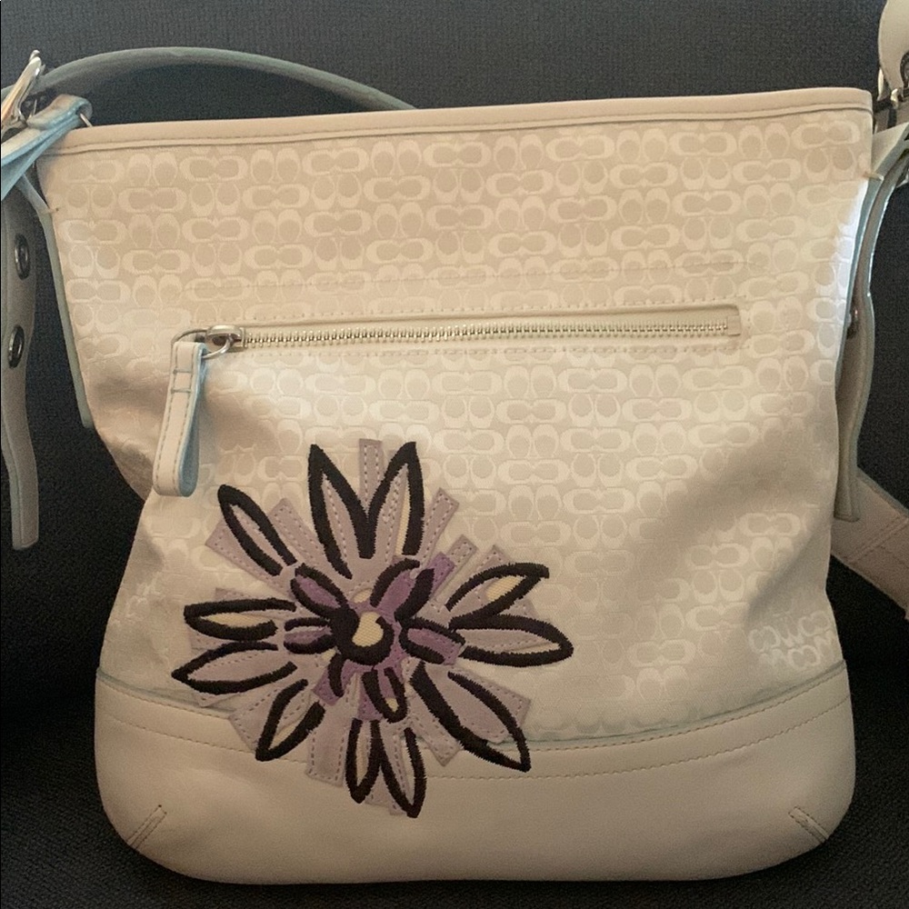 2007-Coach Floral Crossbody Bag - Picture 4 of 11